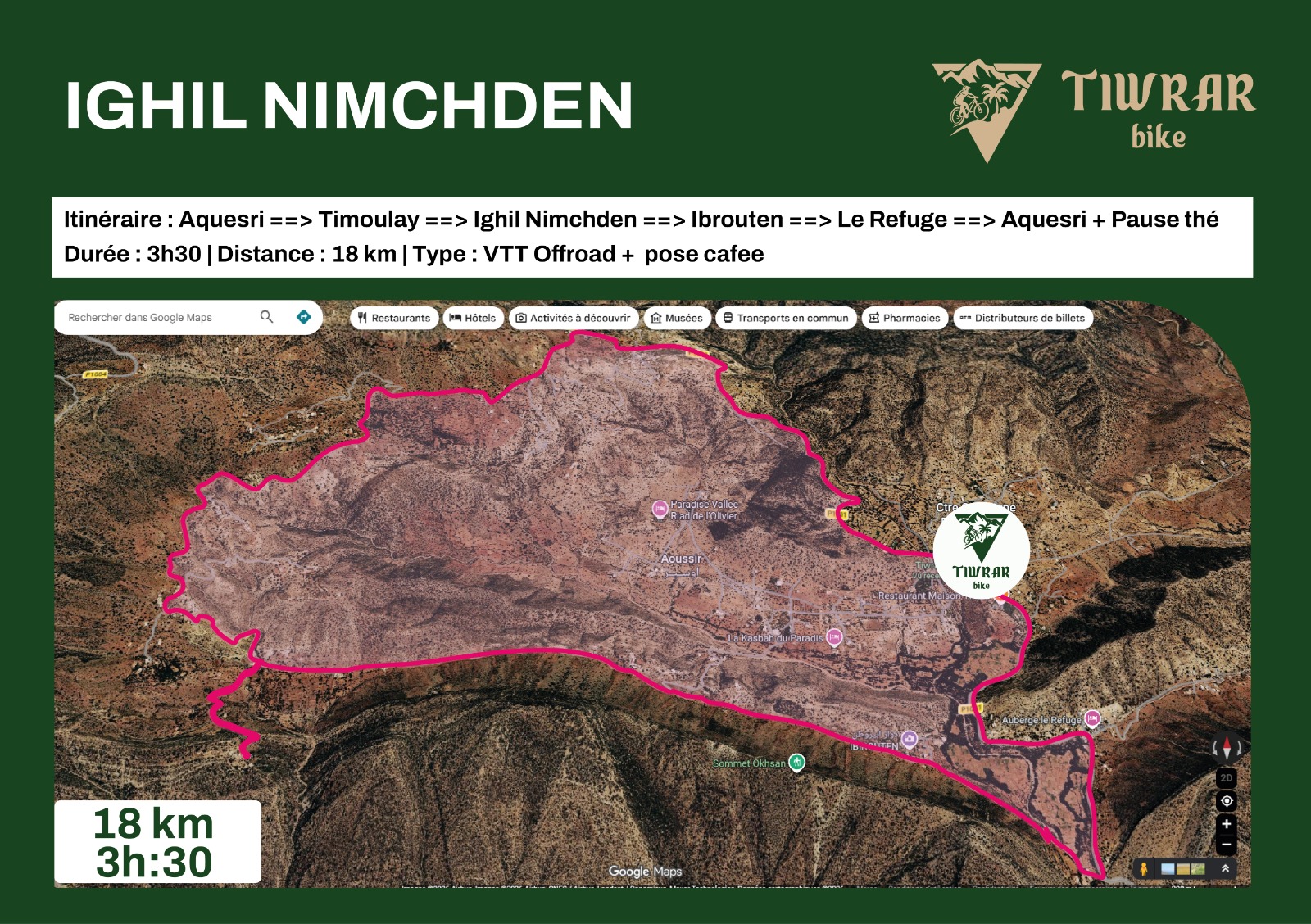 Carte topographique Circuit IGHIL NIMCHDEN